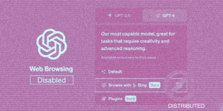 OpenAI disables web browsing in chatgpt